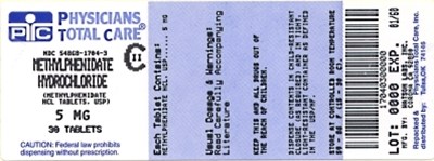 Image Of 5 mg Package Label (Package Label For 5mg Tablets)